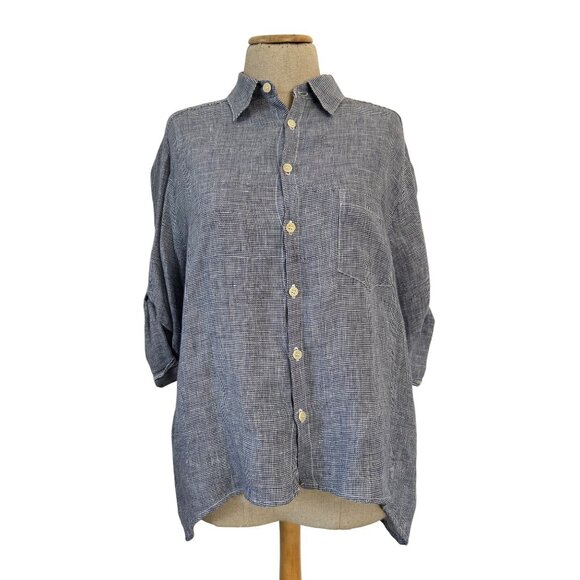 CP Shades Women's Small100% Linen Button Front Shirt Blouse - Picture 1 of 8